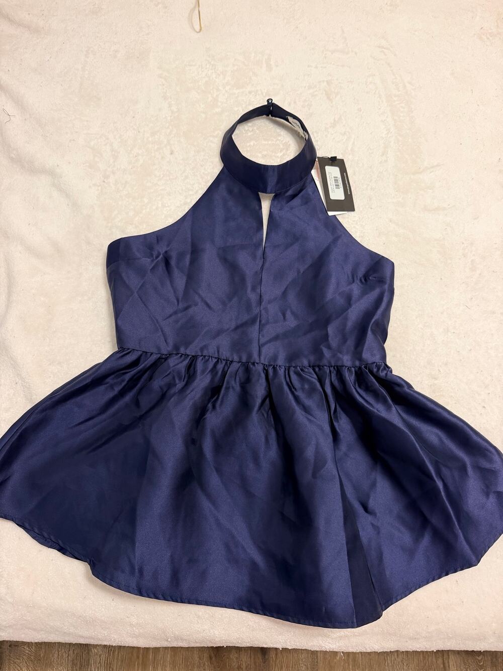 Sugar lips Navy Blue Halter Top - Size Small